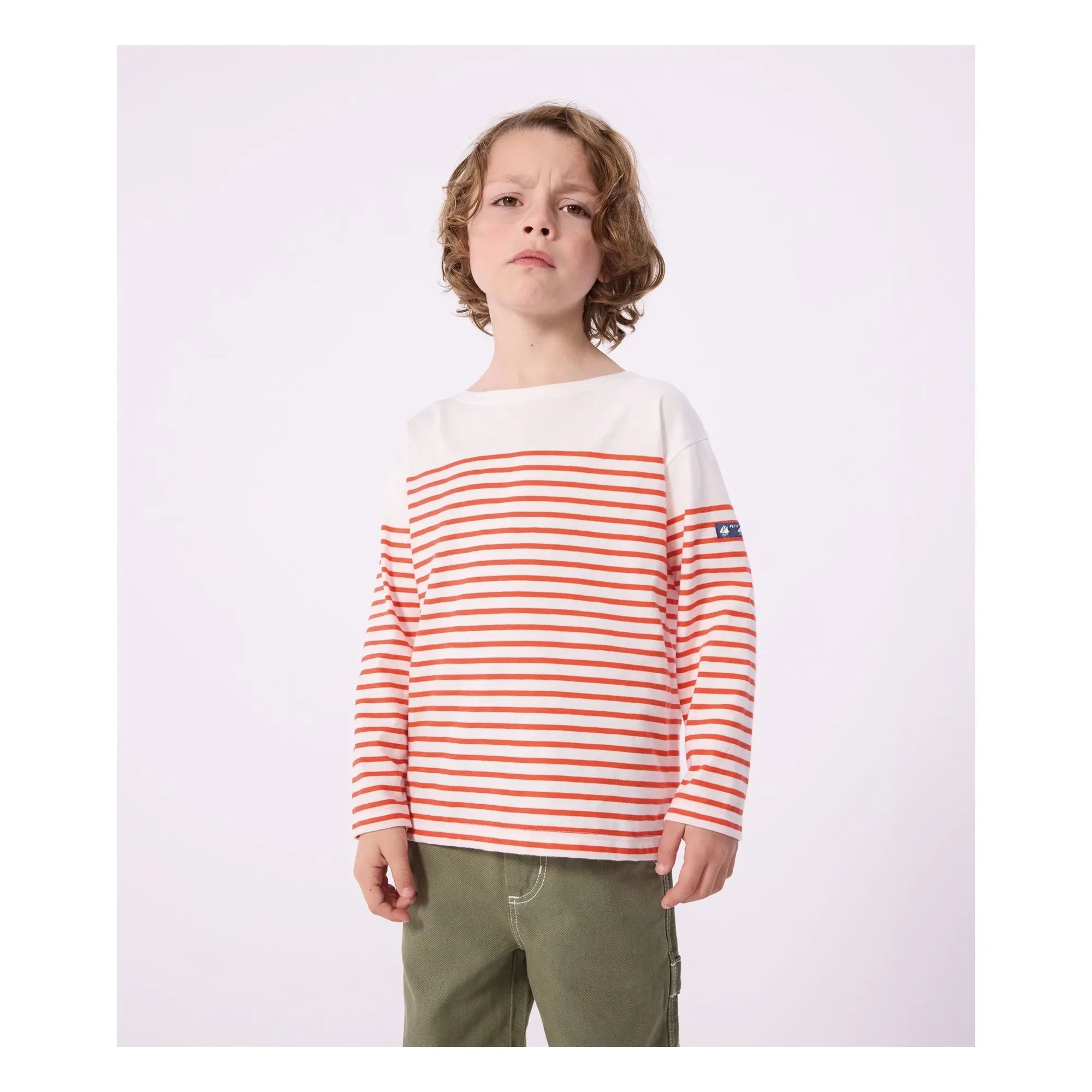 Petit Bateau - Light Marinière T-Shirt | Orange