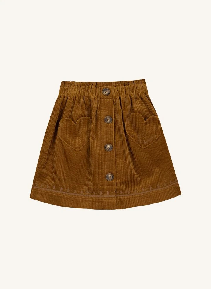 Bonton - Karamel Polka Kadife Etek