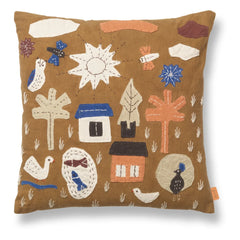 Ferm Living Kids - Village Cushion | Camel