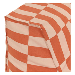 Nobodinoz - Matteo Tiles outdoor long pouf | Orange