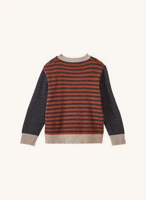 Caramel - Chester Striped Sweater | Gray