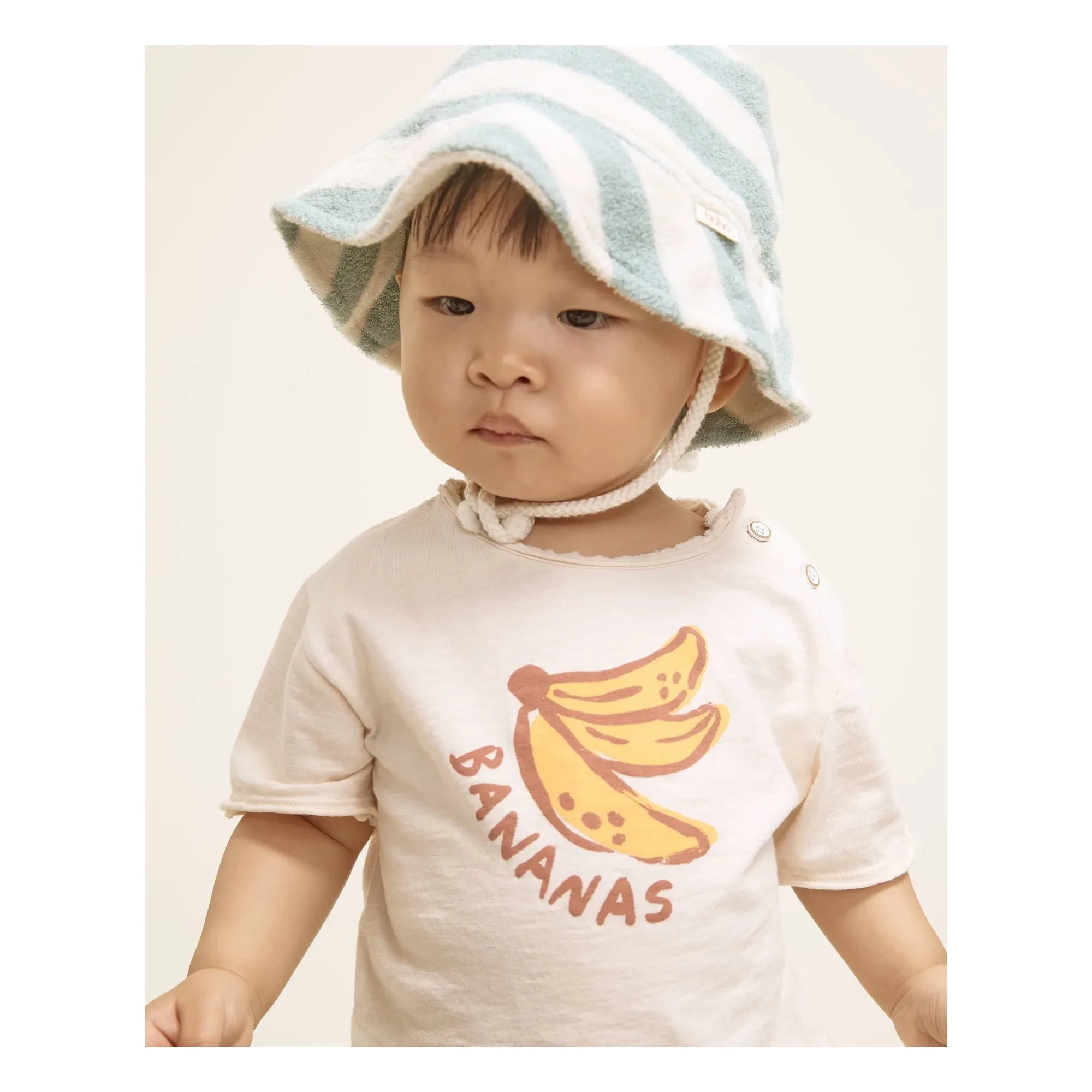 Búho - Organic Cotton Baby T-Shirt with Banana Design | Off-White