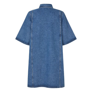 Lollys Laundry - Mola Cotton Dress | Denim Blue