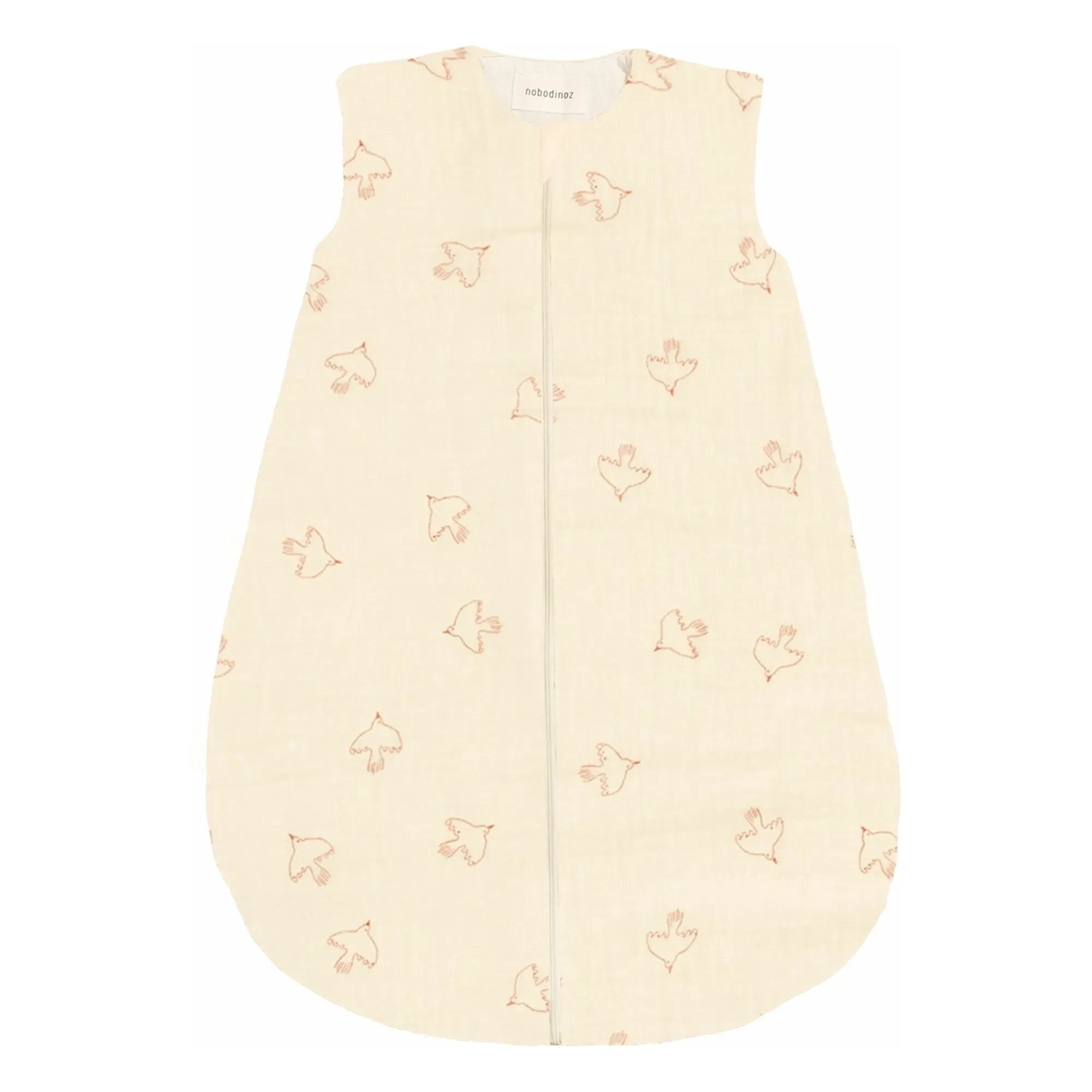 Nobodinoz - Fluffy Wabi-Sabi Hoshi Bird Seasonal Sleep Suit | Cream
