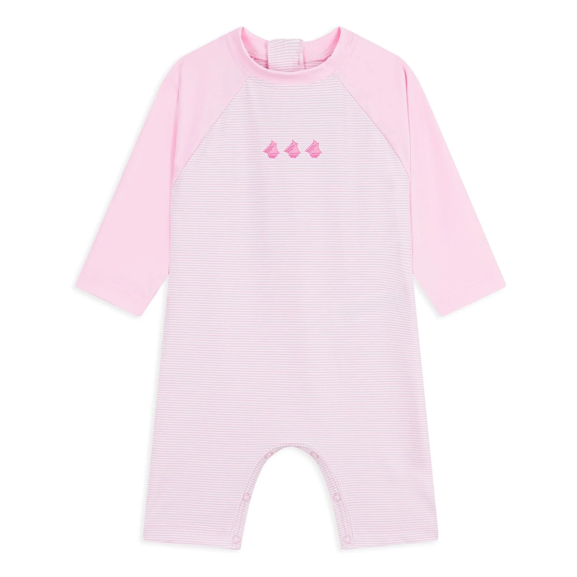 Petit Bateau - Striped UV Protective Swimsuit | Pink