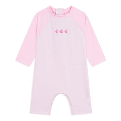 Petit Bateau - Striped UV Protective Swimsuit | Pink