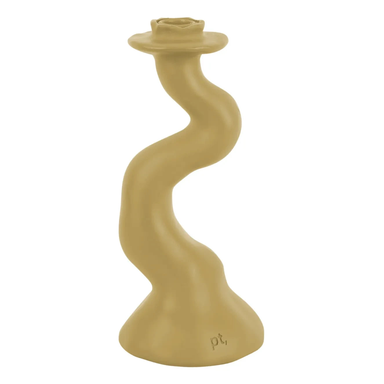 Present Time - Organic Spiral Candle Holder - M | Beige