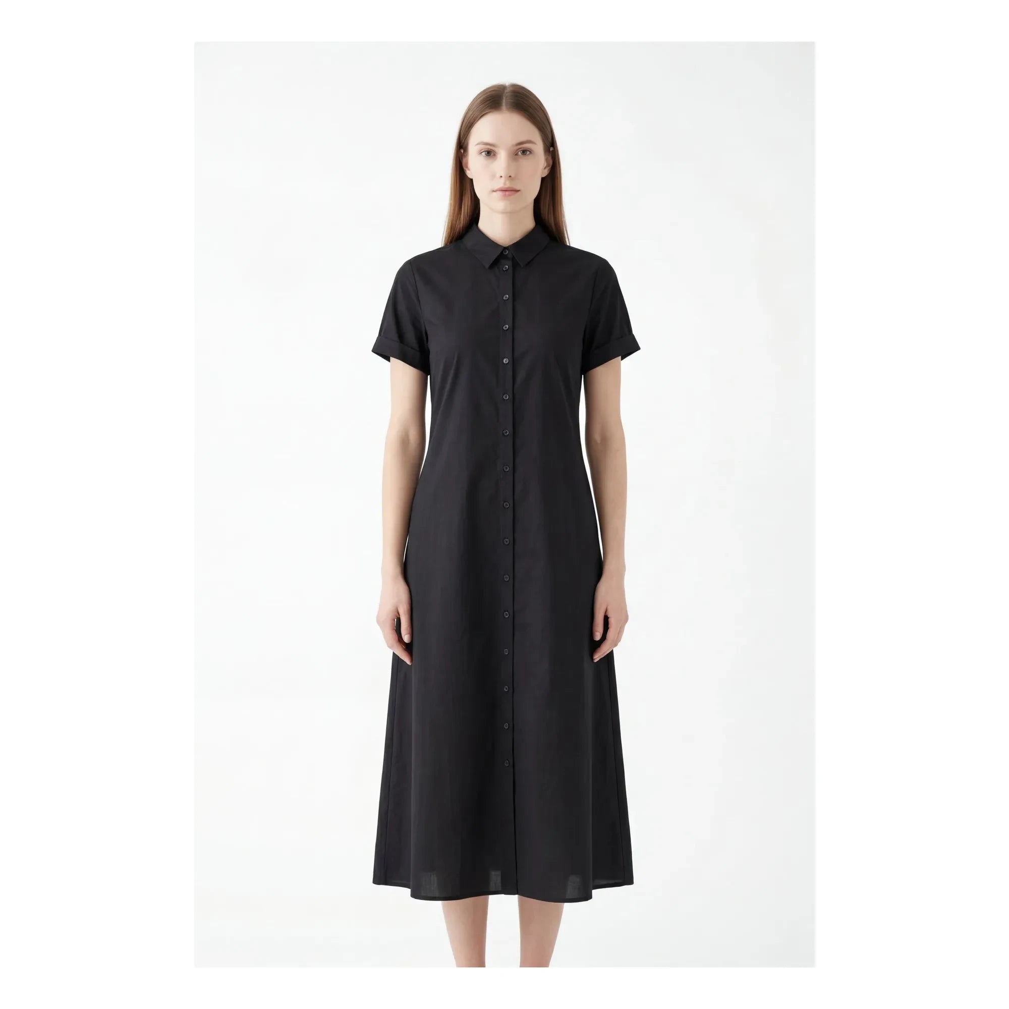 Hod - Cotton Poplin Dress | Black