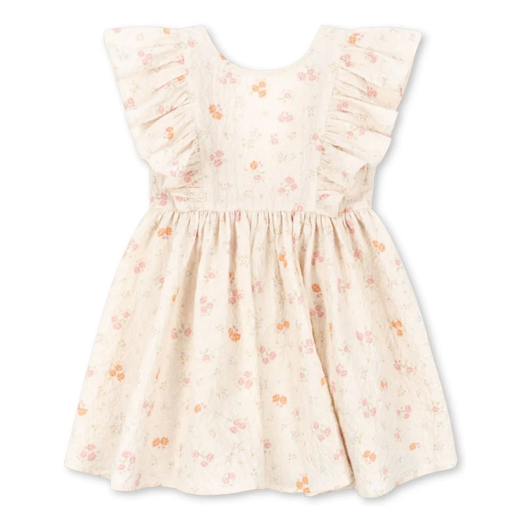 Konges Sløjd - Elin Fleurie Organic Cotton Ruffled Dress | Beige