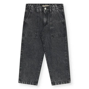 The New Society - Wide Leg Jeans | Merle Grey - Black