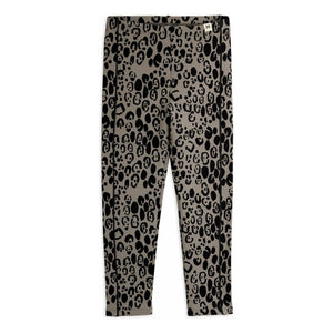 Mini Rodini - Organic Cotton Leopard Leggings | Gray