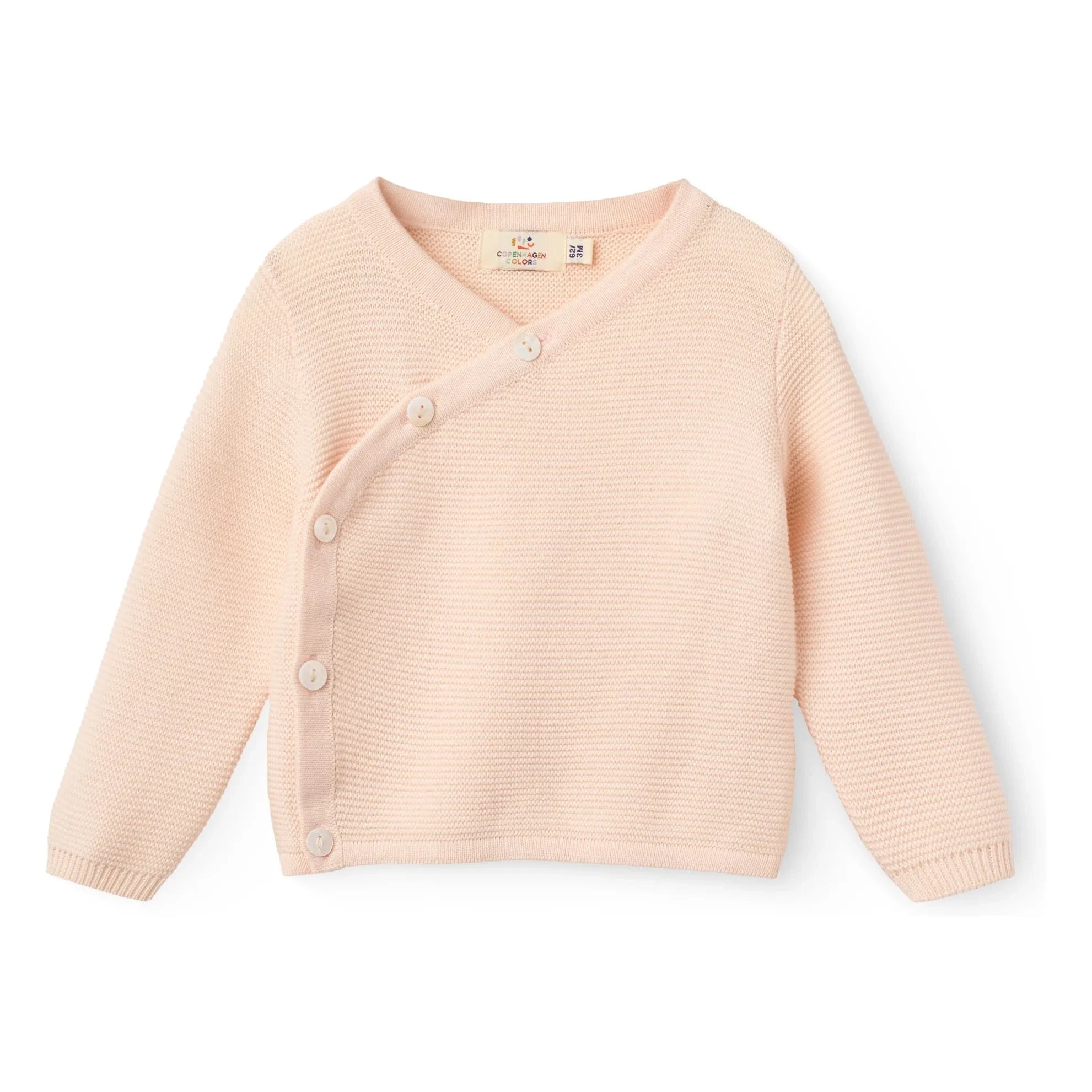 Copenhagen Colors - Organic Cotton Cache-Coeur Cardigan | Lychee Pink
