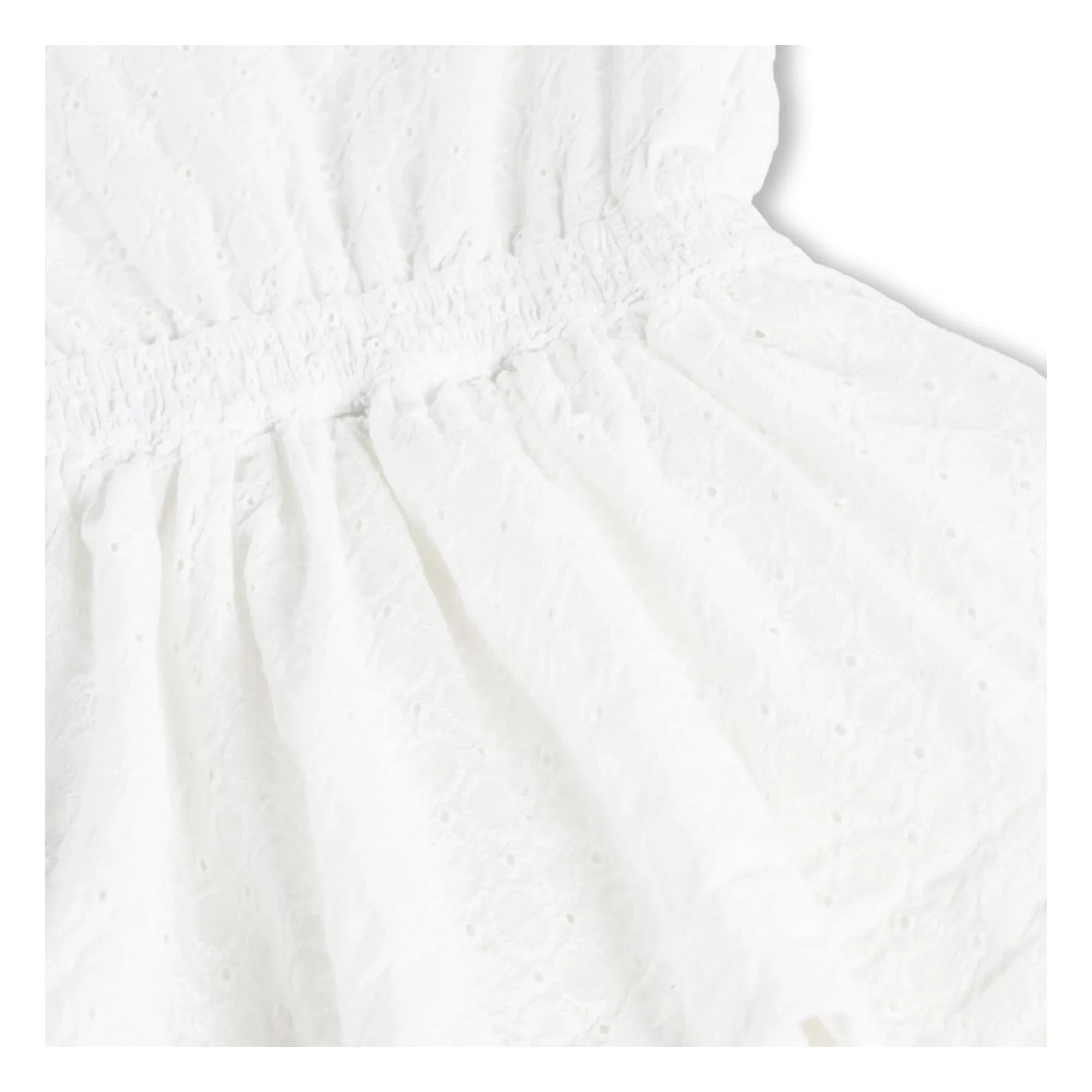 Molo - Carma organic cotton ruffle dress | White
