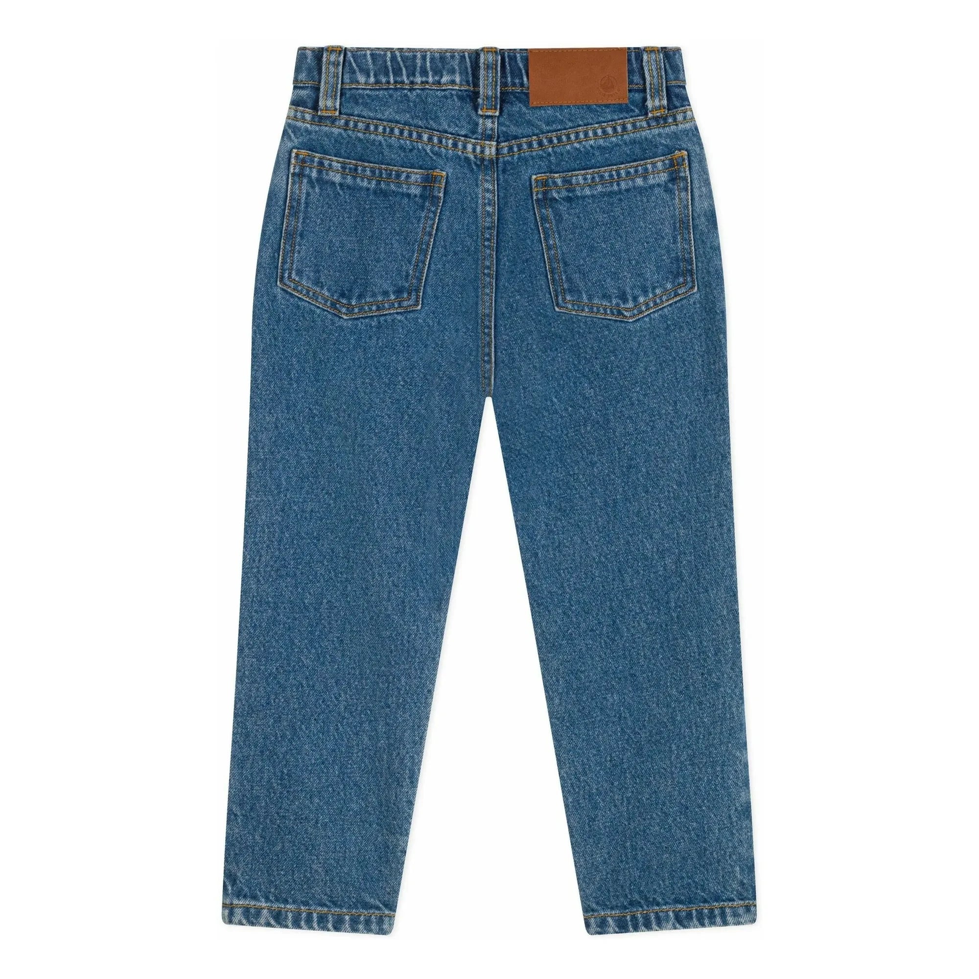 Petit Bateau - Düz Jean Pantolon Ham Organik Pamuk | Kot mavisi