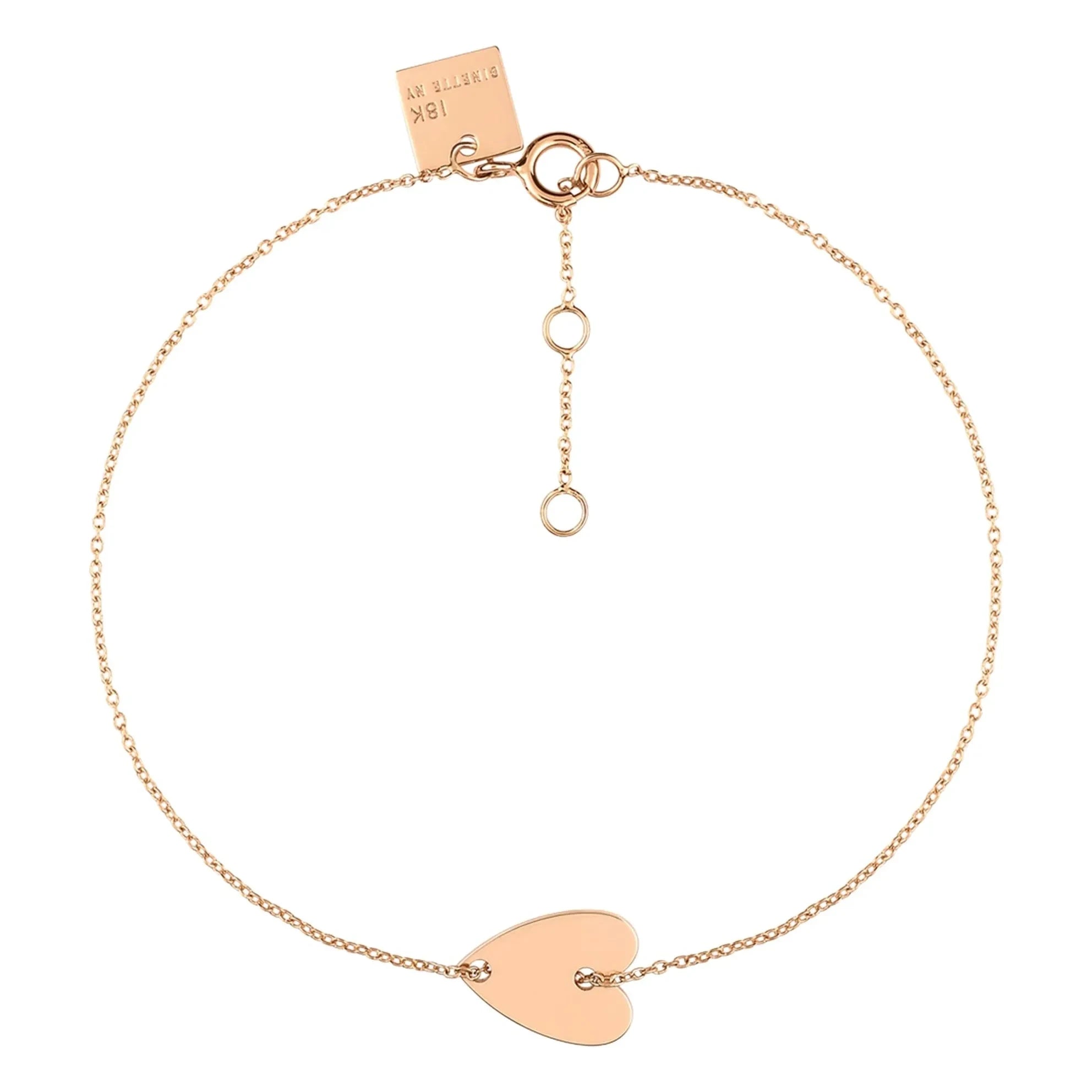 Ginette NY - Angele Mini Heart Bracelet | Rose Gold
