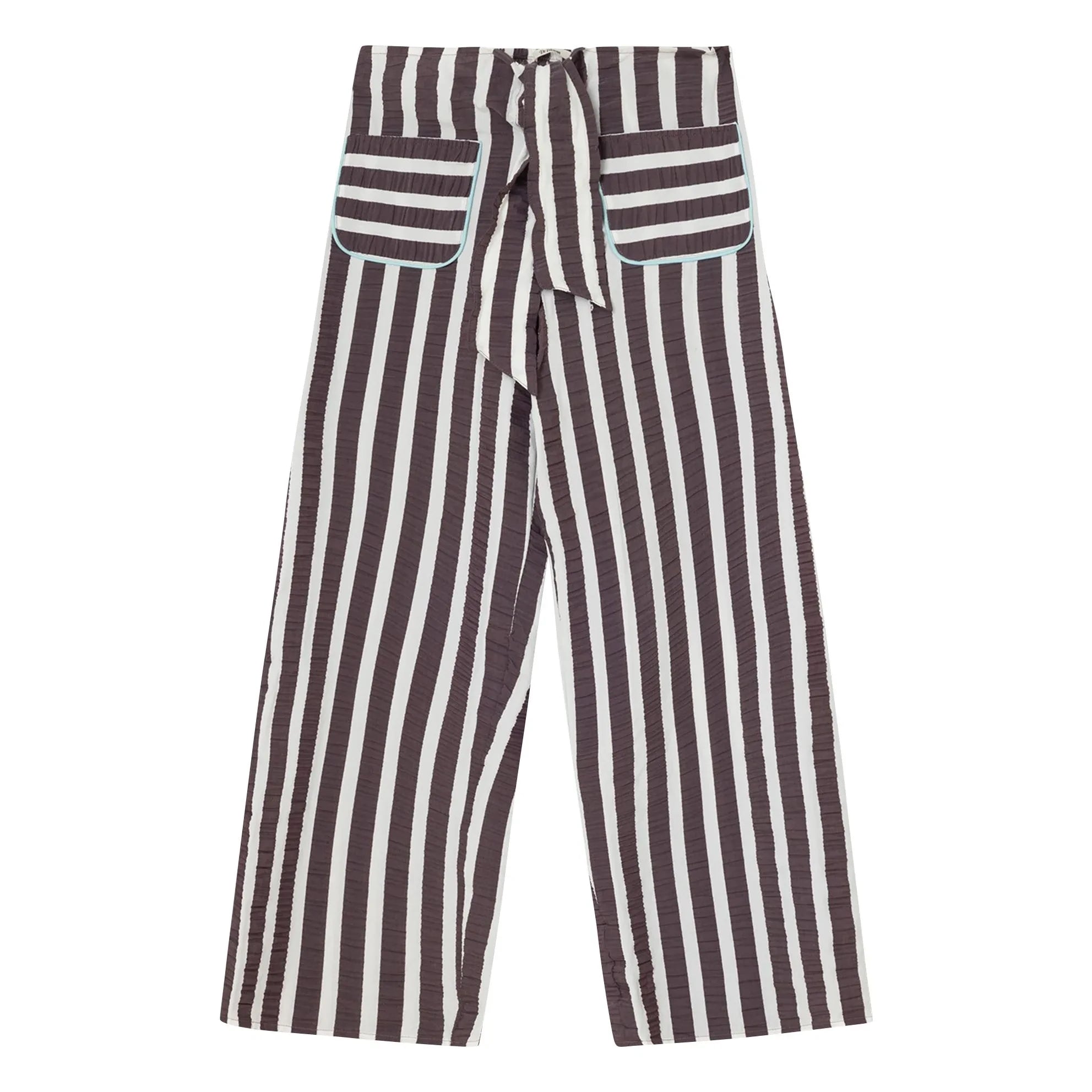 Dr Bloom - Lazo Striped Pants | Aubergine