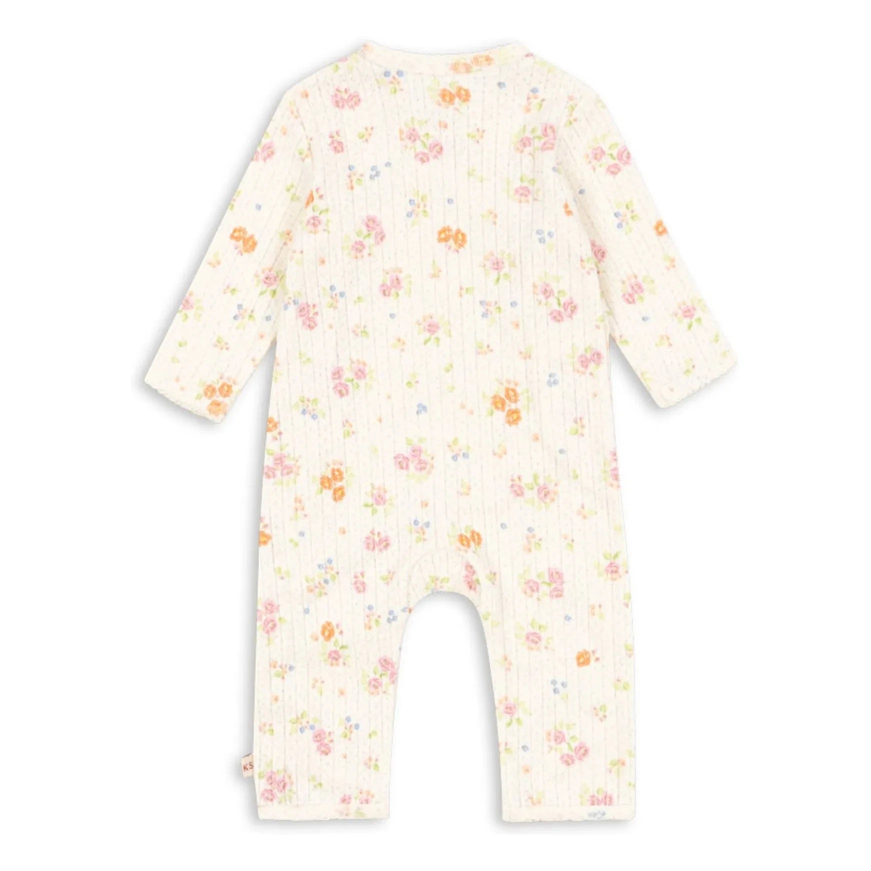 Konges Sløjd - Minnie Floral Pattern Ribbed Organic Cotton Romper | Off-white