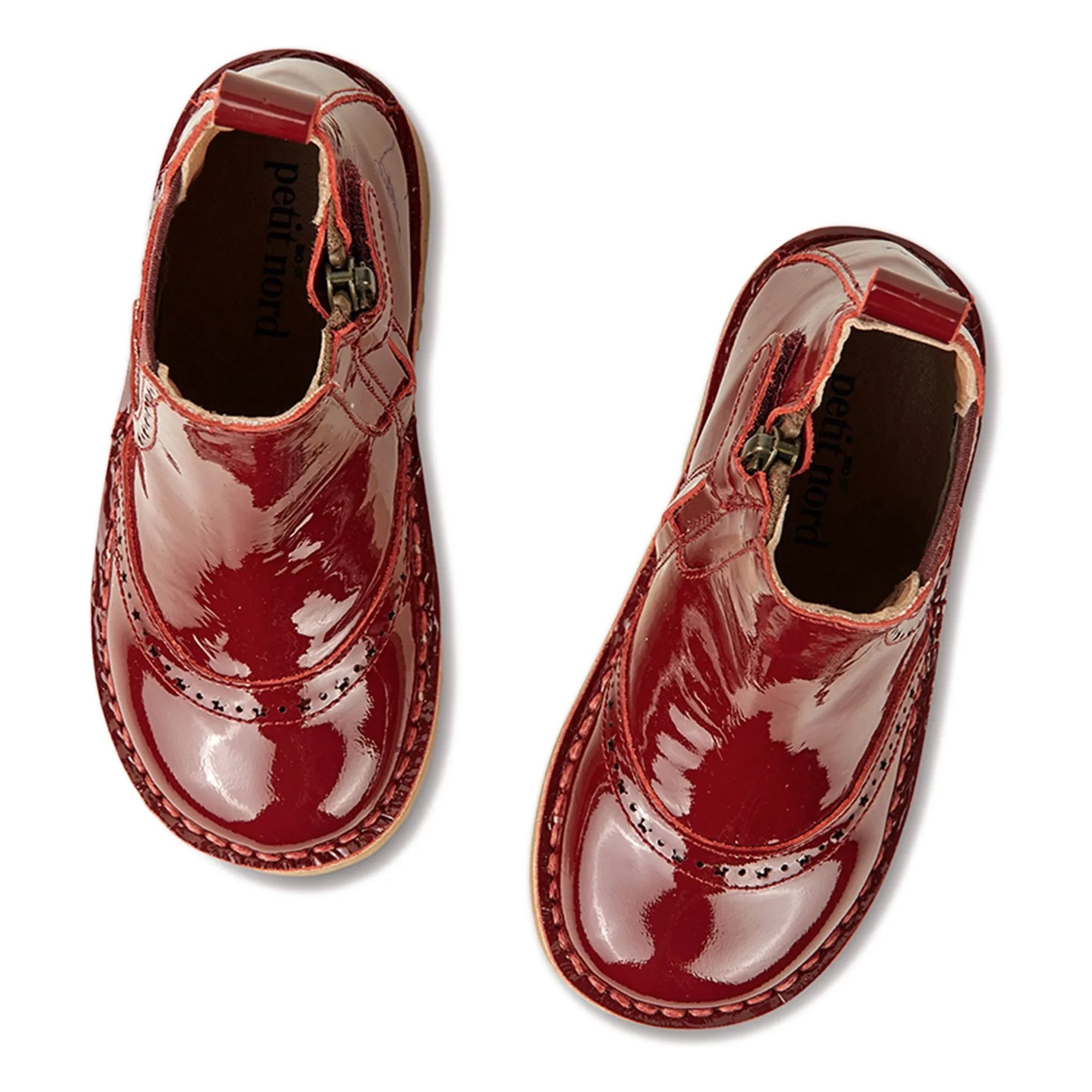 Petit Nord - Starry Zip-Up Ankle Boot | Red