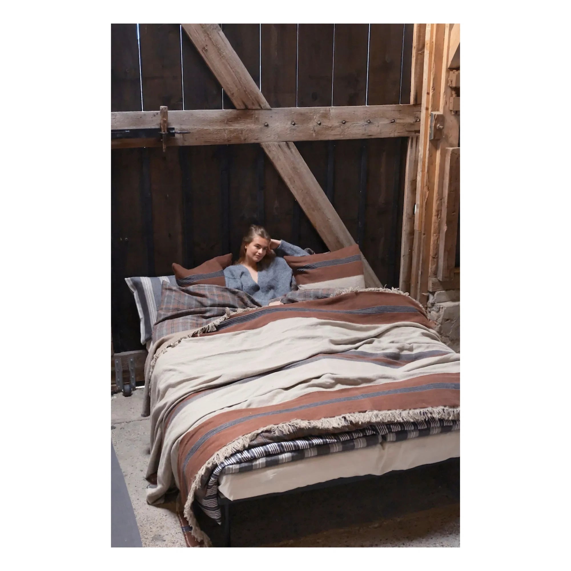 Libeco - Linen Bed Cover Sienna | Brown