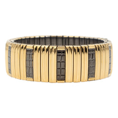 Sigal - SIG 18-1 Striped Bracelet | Black/Gold