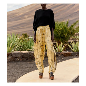 Mes Demoiselles - Juliette Silk Metallic Pants | Gold