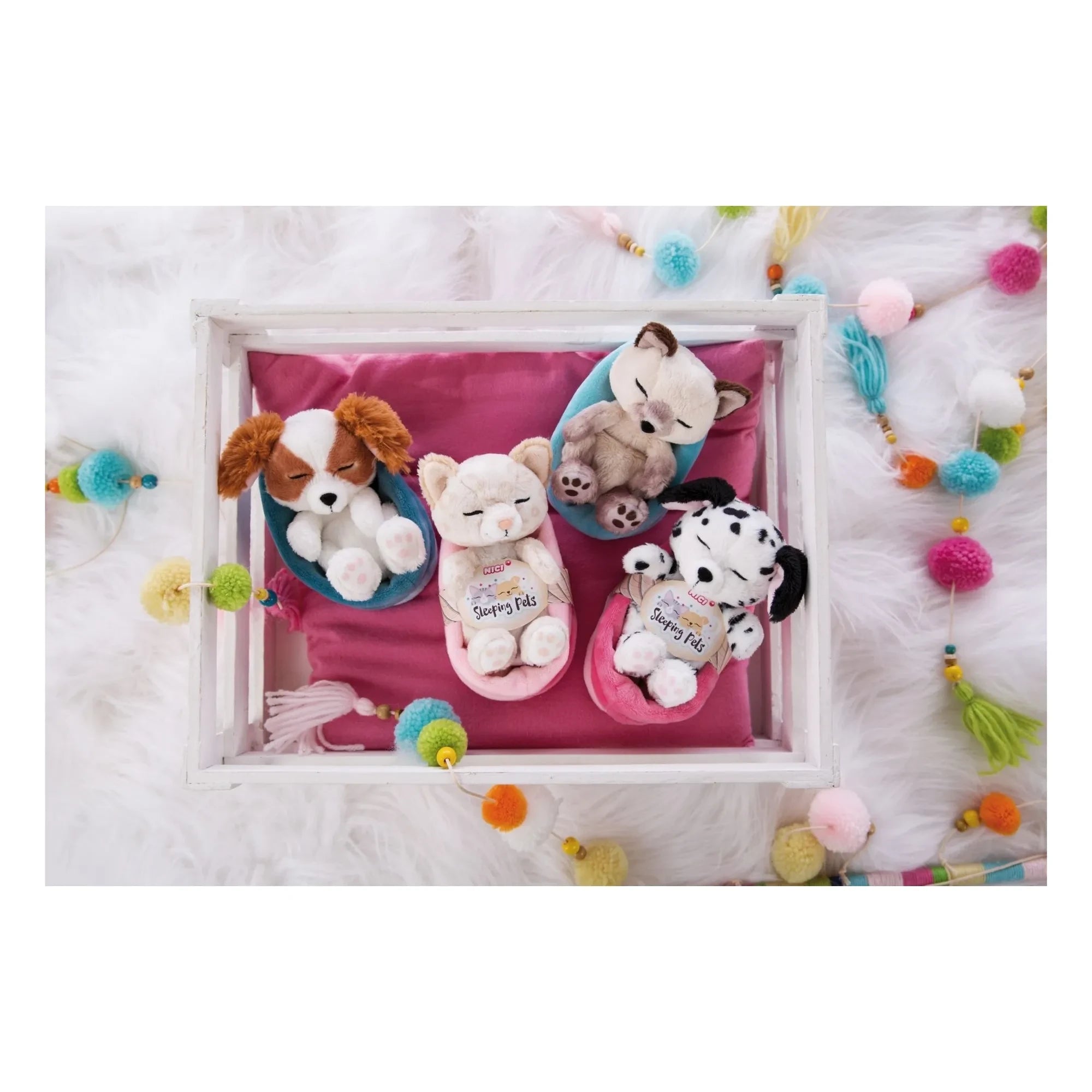 Nici - Sleeping Pets | White Cocker Spaniel Plush