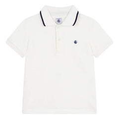 Petit Bateau - Organic Cotton Polo T-Shirt | White