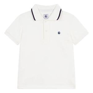Petit Bateau - Organic Cotton Polo T-Shirt | White