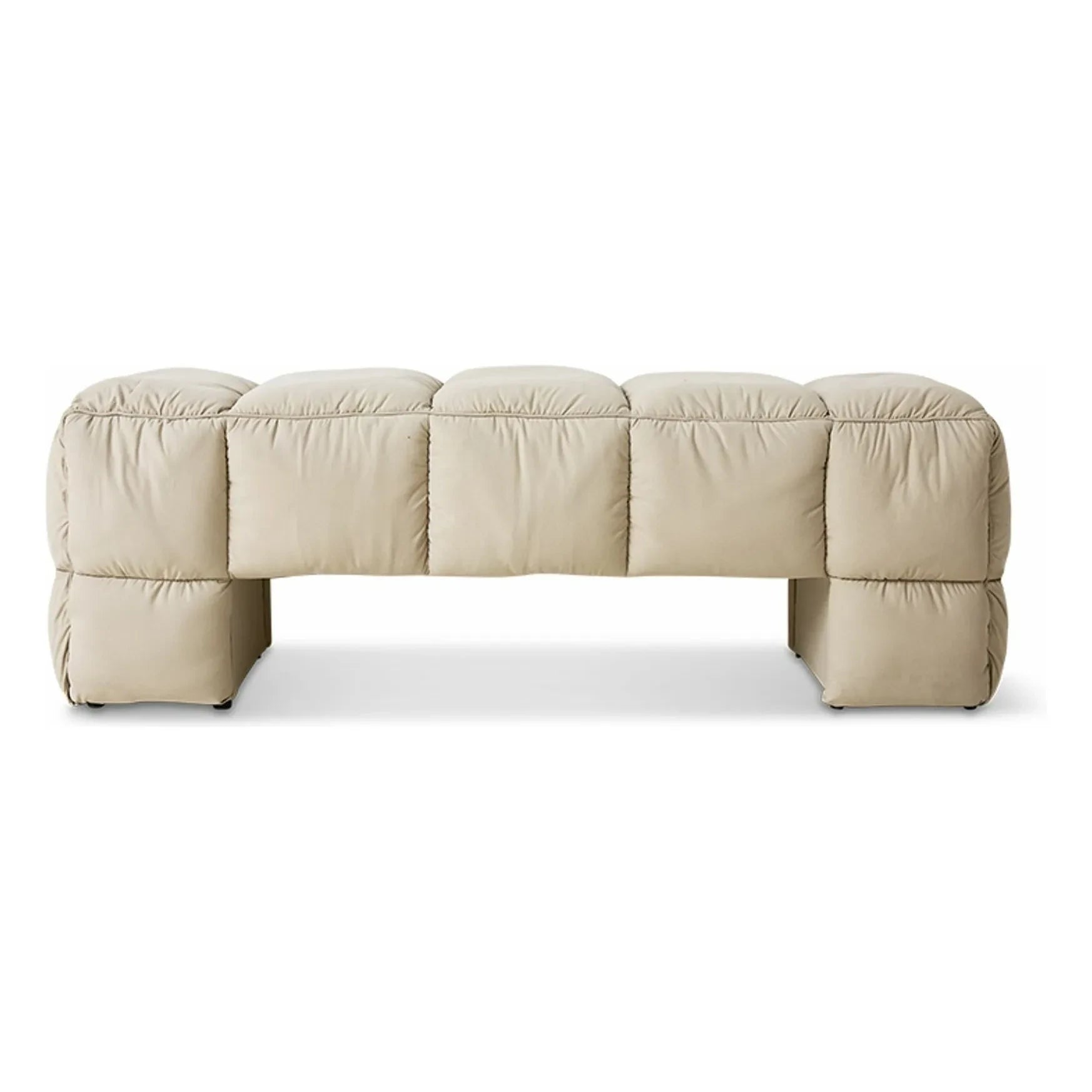 HKliving - Plush Lobby Bench | Chalk