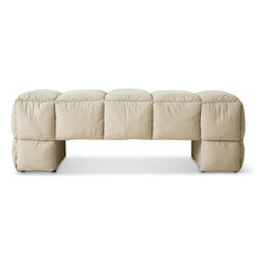 HKliving - Plush Lobby Bench | Chalk