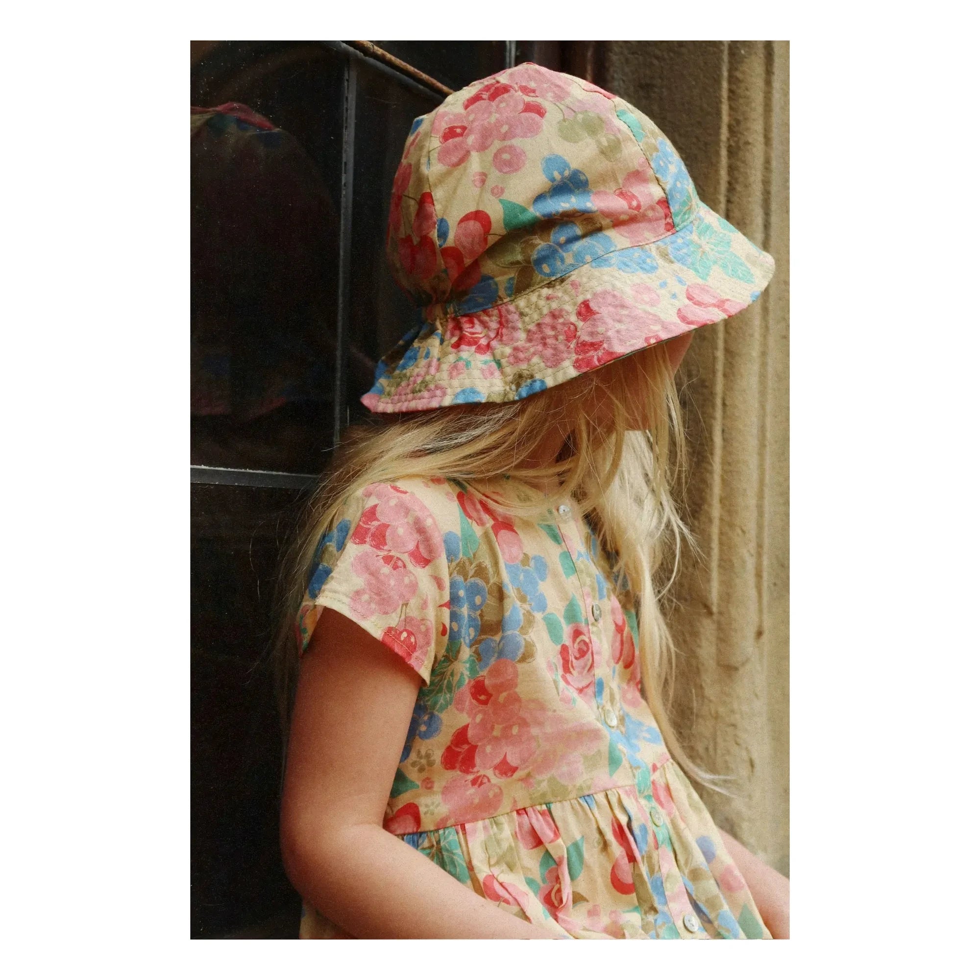 Konges Sløjd - Pacey Floral Pattern Organic Cotton Hat | Beige