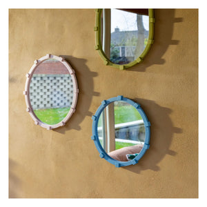 &Klevering - Chunk oval ayna | Yeşil