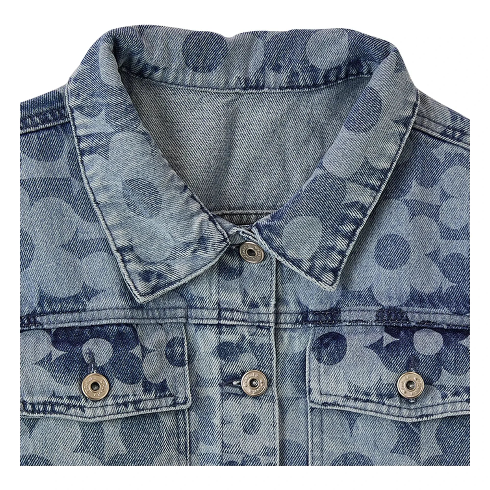 Fabula - Floral Denim Jacket | Light Blue