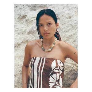 Soleil Soleil - Maeve Clove Coconut Keten Elbise | Kahverengi