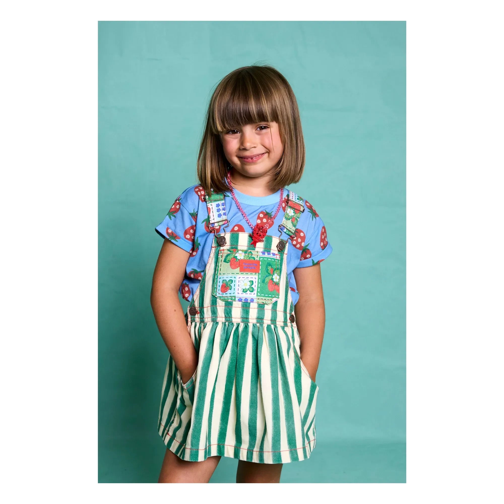 Favorite People - Striped Fragola Salopet Dress | Green