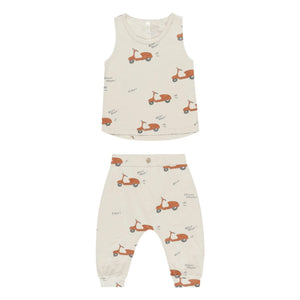 Rylee + Cru - Motorcycle Top and Pants Set | Gray
