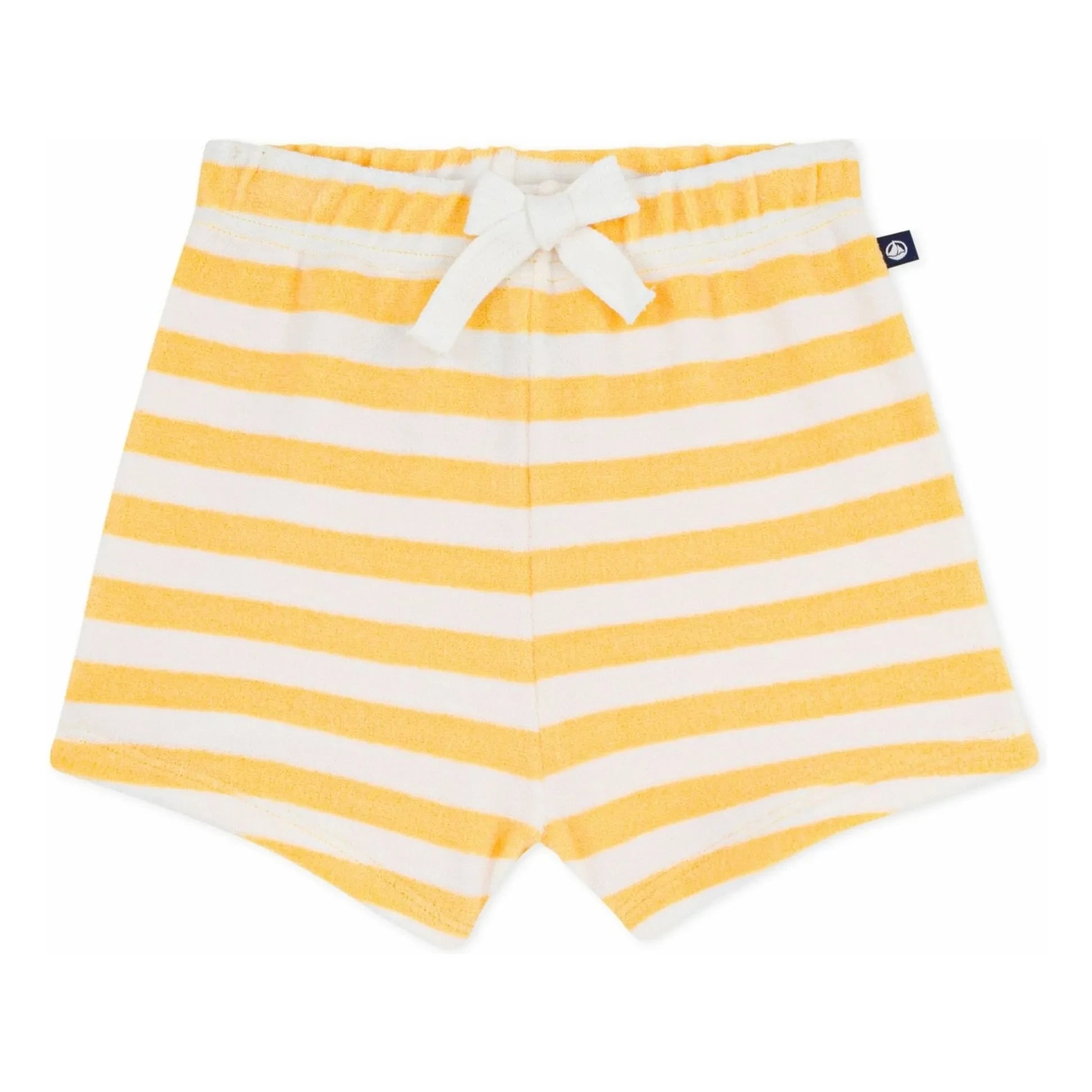 Petit Bateau - Striped Terry Shorts | Yellow