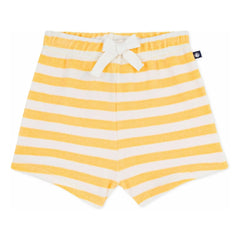 Petit Bateau - Striped Terry Shorts | Yellow
