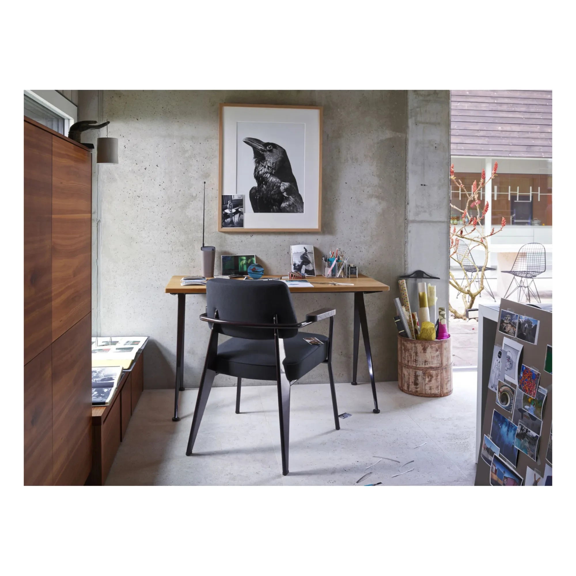 Vitra - Executive Chair, Black Base - Jean Prouvé | Dark Gray