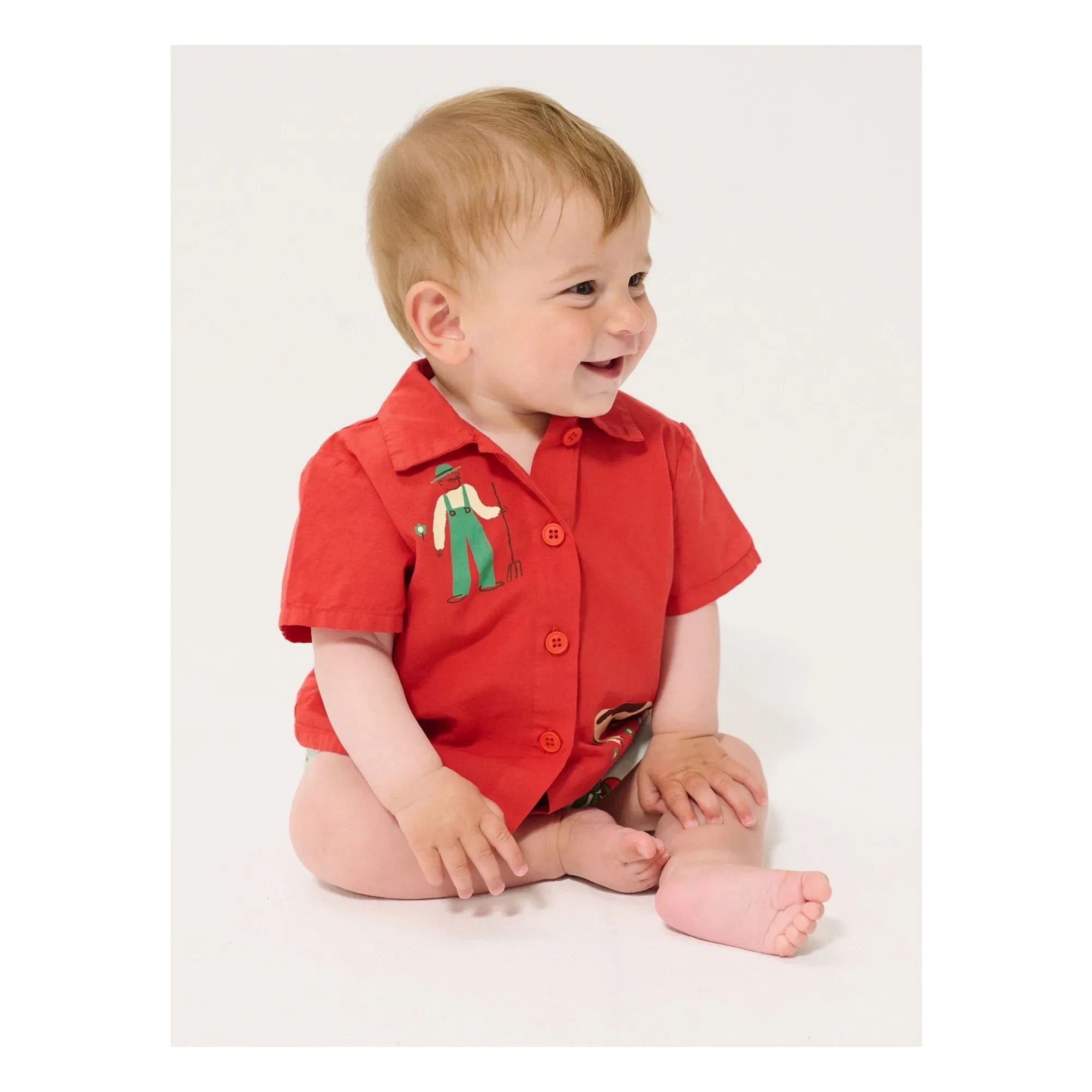 Bobo Choses - Organic cotton farm shirt | Red