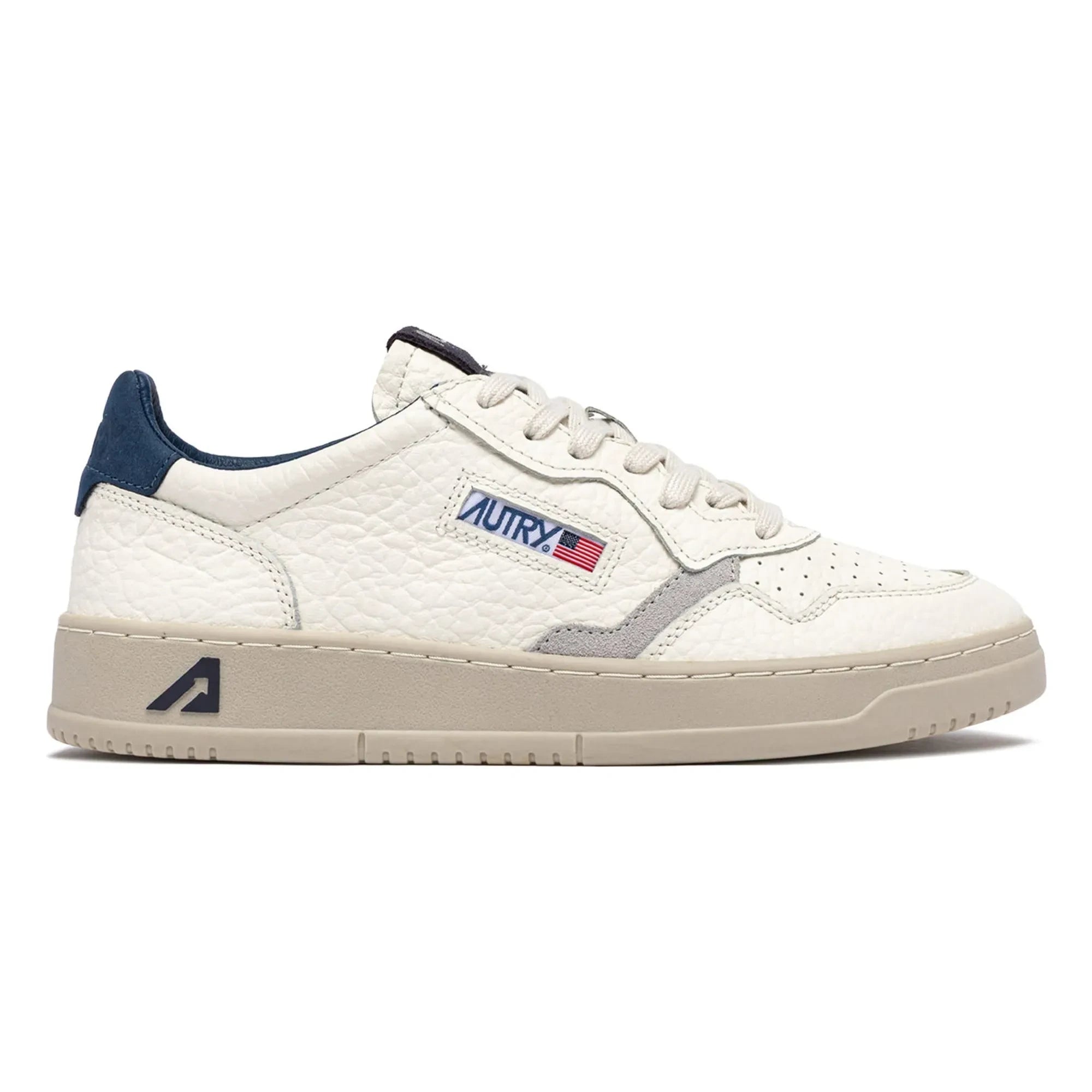 Autry - Medalist Low-Texture Leather and Suede Sneakers | Blue
