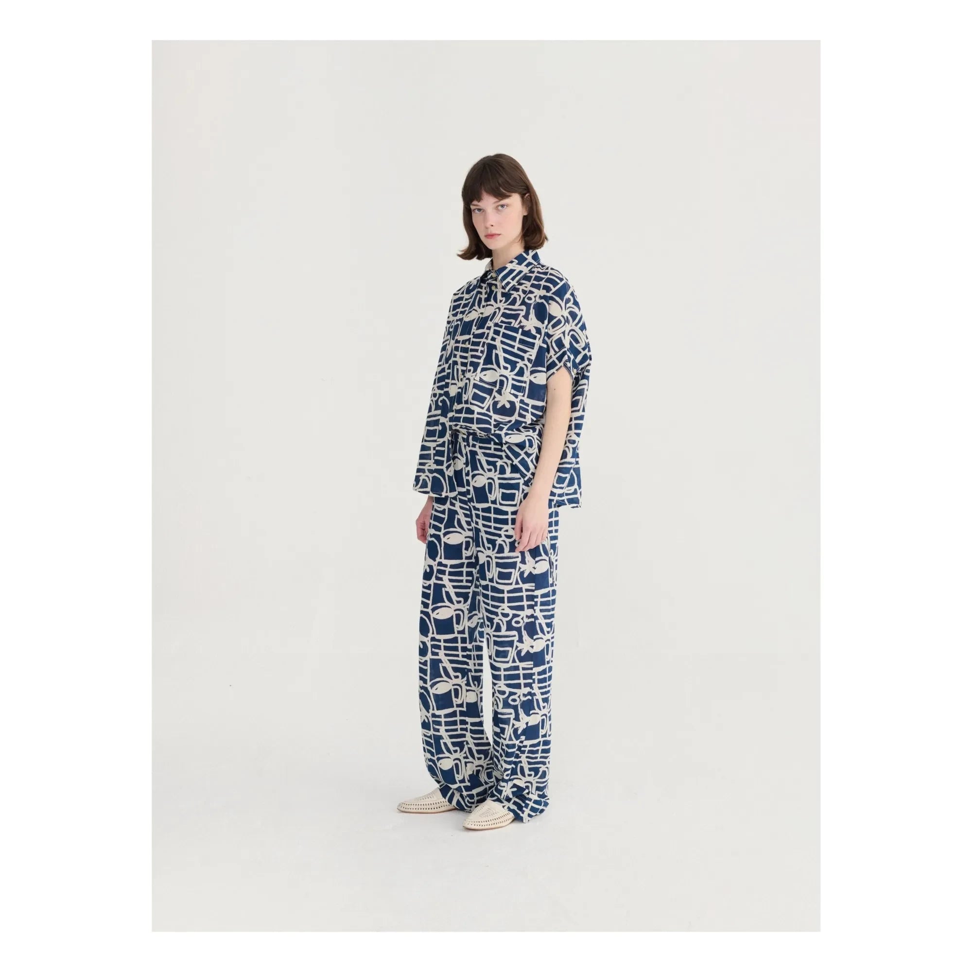 Bobo Choses - Cookery Festival Organic Cotton Pants | Navy Blue