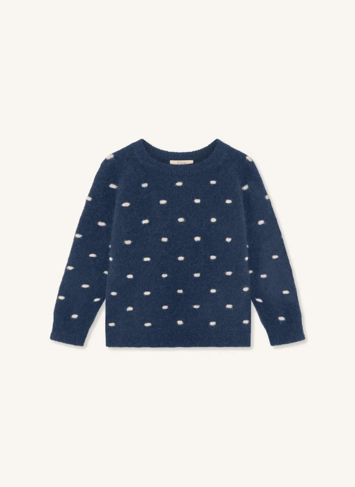 Fliink - navy star polka dot sweater