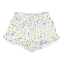 Owl - Seersucker Floral Baby Shorts | Light Blue