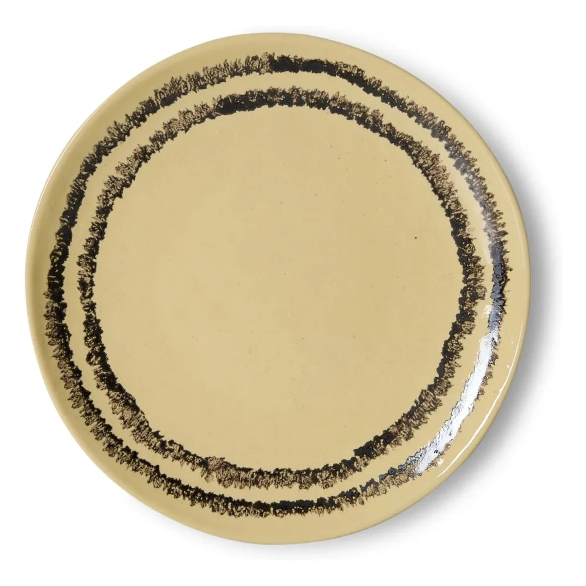 HKliving - Vanilla Ceramic Dessert Plates - 2 Piece Set | Vanilla