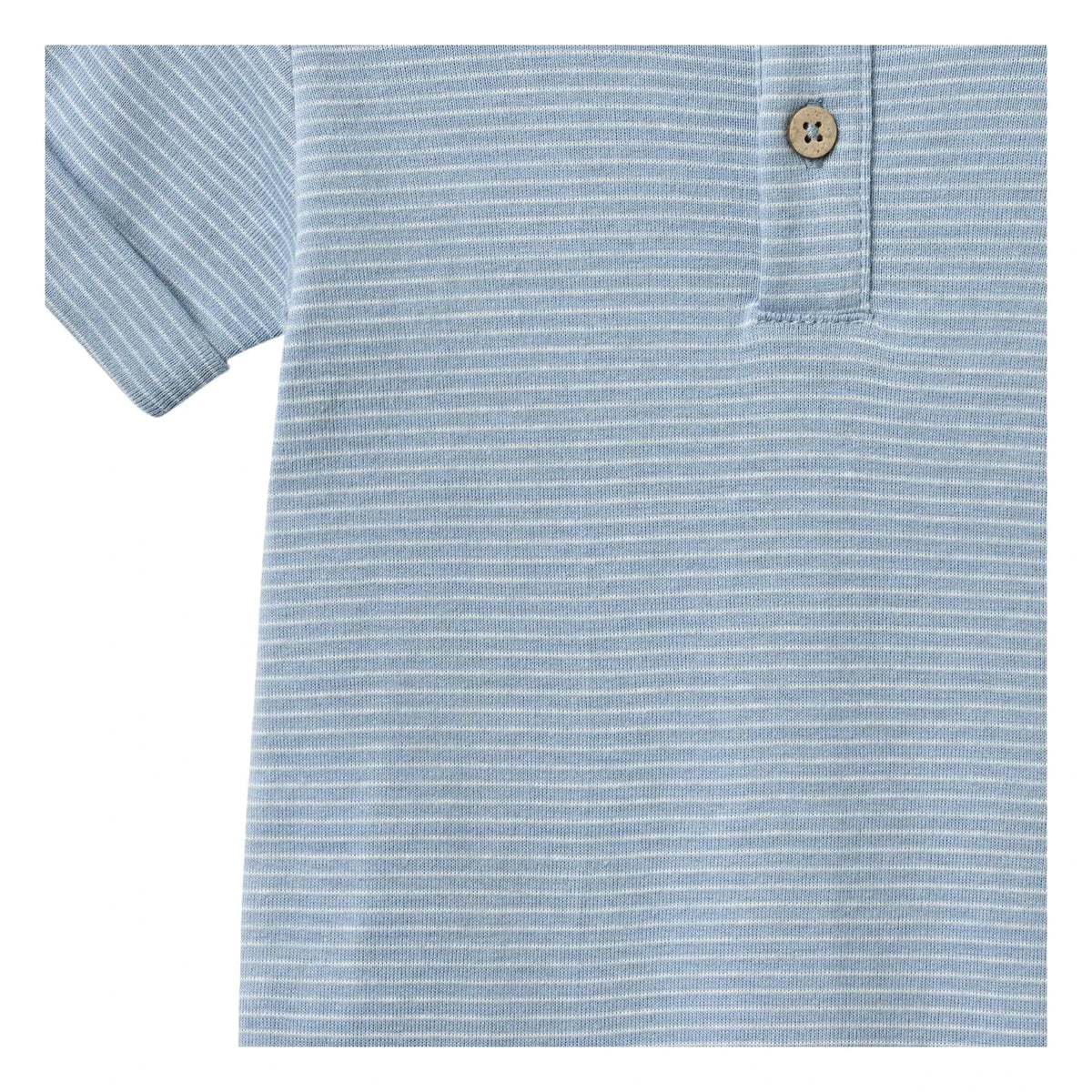 Wheat - Organic cotton Alfred striped bodysuit | Light Blue
