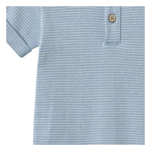 Wheat - Organic cotton Alfred striped bodysuit | Light Blue