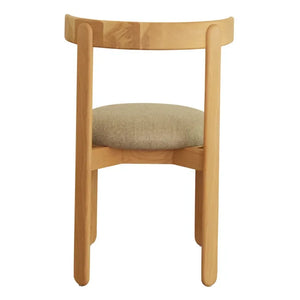 Gabrielle Paris - Lilac Wooden Chair, Linen Stool | Cream