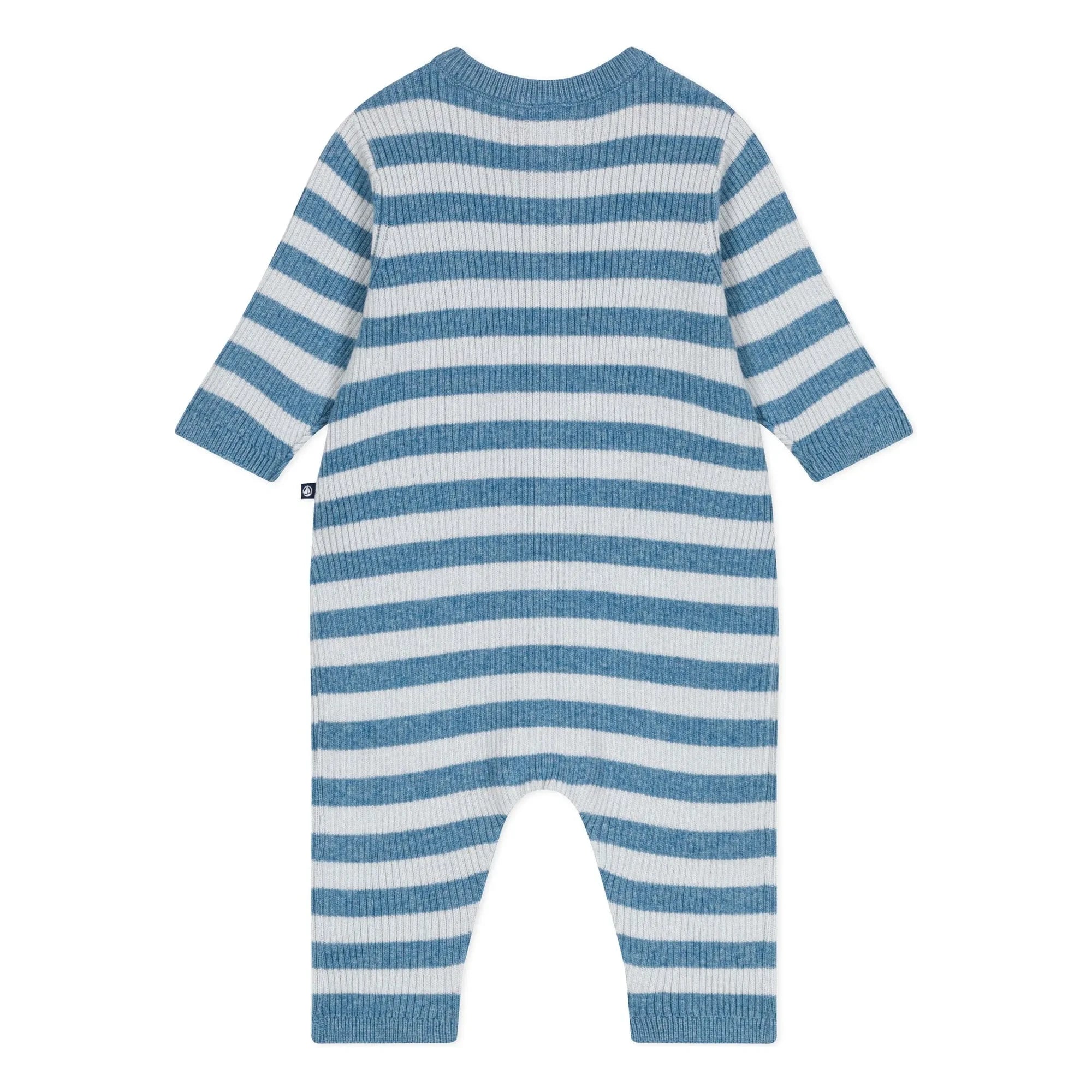 Petit Bateau - Striped Wool Romper | Blue
