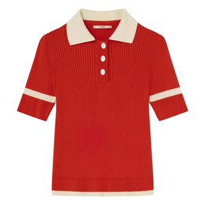 Dr Bloom - Trina Cotton Polo T-Shirt | Red